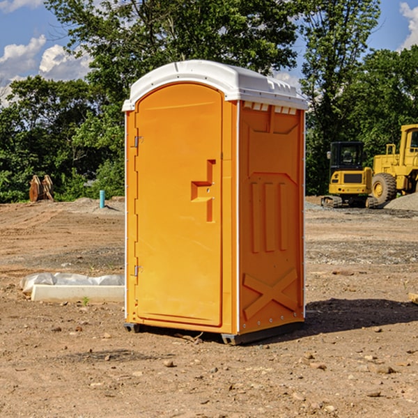 can i customize the exterior of the portable toilets with my event logo or branding in Chouteau